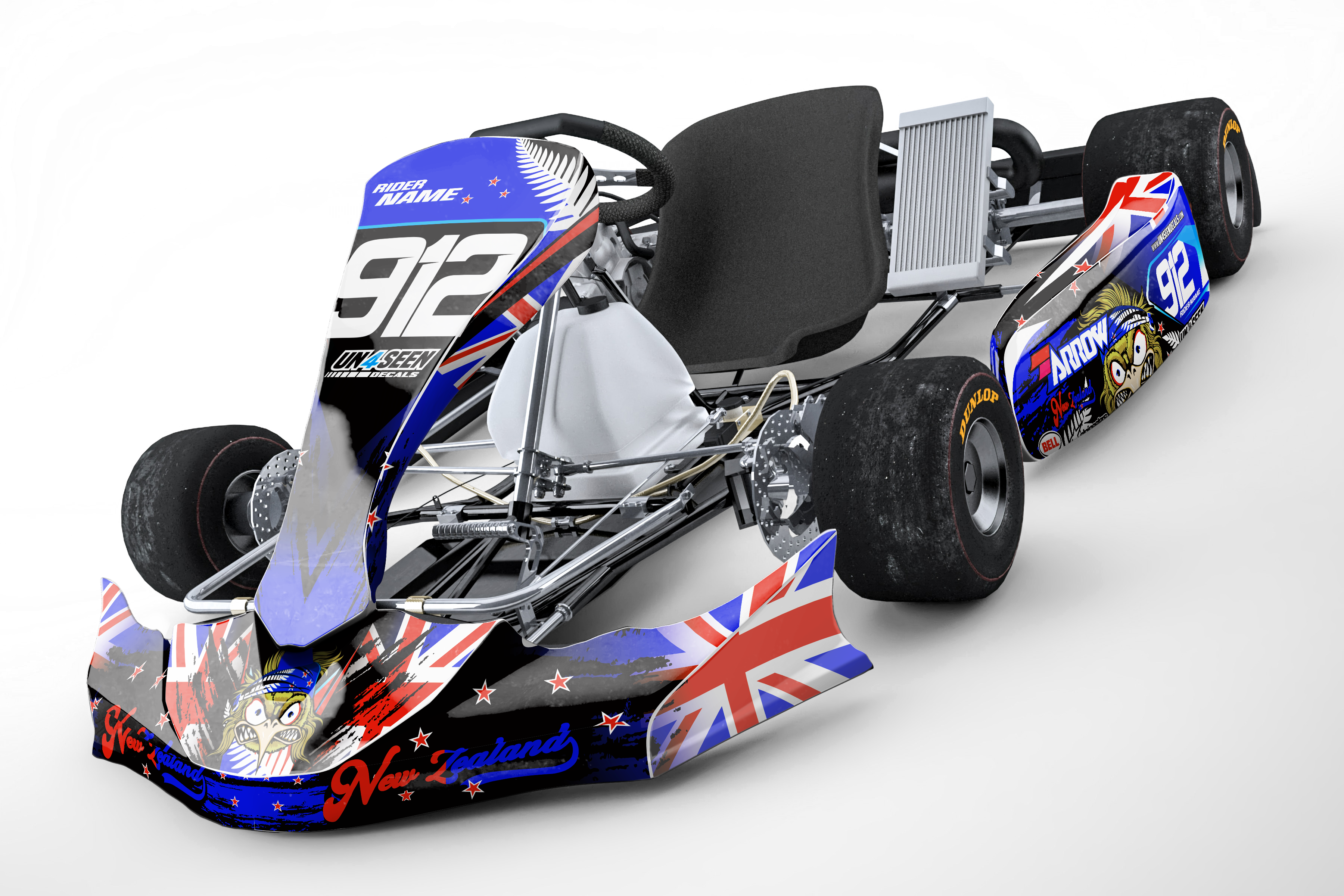 Custom Go Kart Graphics - Angry Kiwi