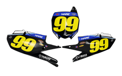 Yamaha Yarn Number Plate Background Decals - YZ YZF WR TTR PW Models | All Years