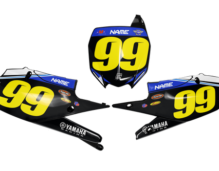 Yamaha Yarn Number Plate Background Decals - YZ YZF WR TTR PW Models | All Years