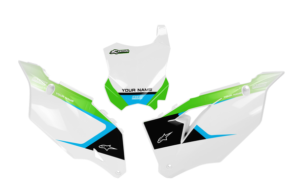 Kawasaki Thnkbig Number Plate Background Decals -  KK KXF KDX KLX Models | All Years