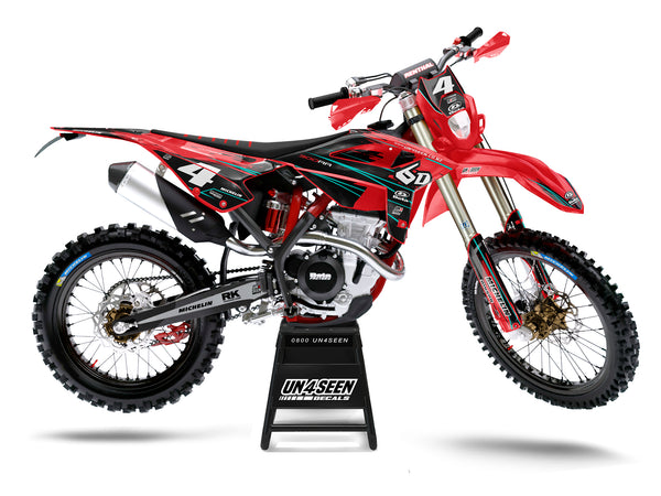 Beta Shredded Red Graphics Kit - RR RR Racing Xtrainer RX Models | All Years