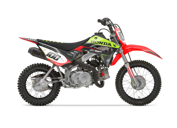 Honda Treble Lime Graphic Kit - CRF CR XR Models | All Years