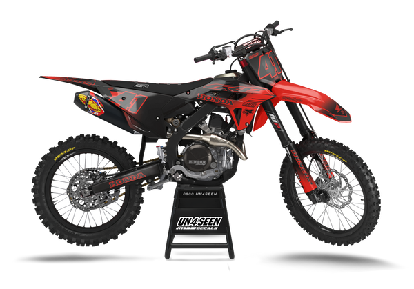 Honda Fade Red Graphic Kit - CRF CR XR Models | All Years
