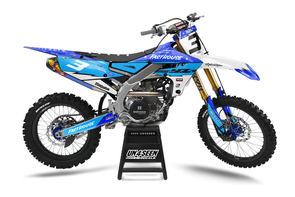 Yamaha Fasthouse Blues Graphic Kit - YZ YZF WR TTR PW Models | All Years