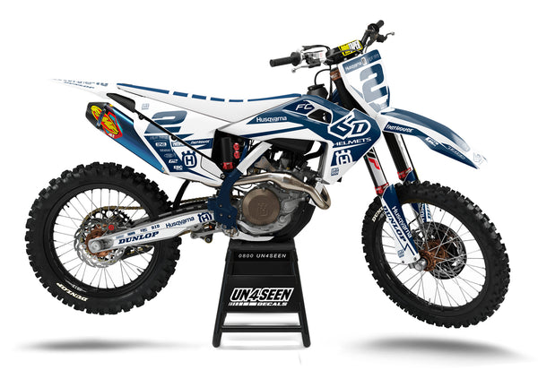 Husqvarna Flair  Navy Graphic Kit - TC FC TE TX FE FS FX Models | All Years
