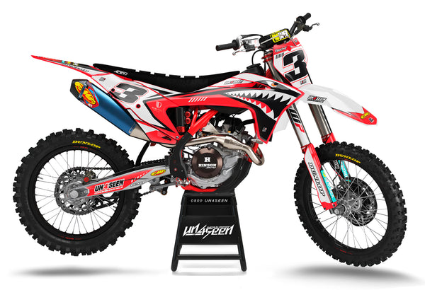 Gasgas Shark Red Graphic Kit - MC EC ES EX Models | All Years