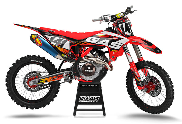 Gasgas Wells Red Graphic Kit - MC EC ES EX Models | All Years