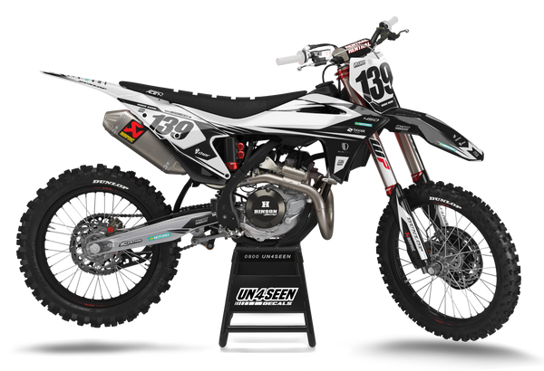Gasgas Axe White Graphic Kit - MC EC ES EX Models | All Years