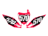 Honda Number Background Decals - Ride Red