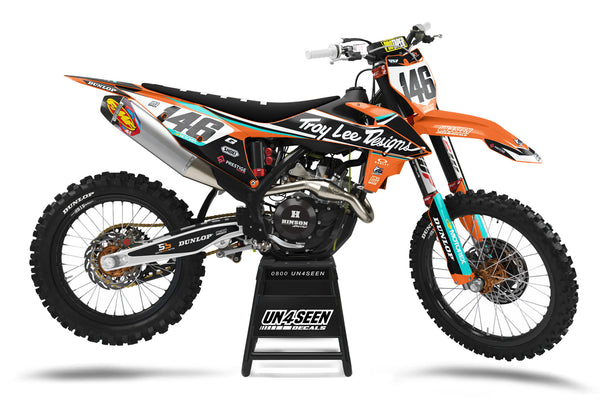 KTM Tld Orange Graphic Kit - SX SXF XC XCF EXC EXCF Models | All Years