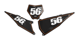 KTM Boarder Number Plate Background Decals - SX SXF XC XCF EXC EXCF Models | All Years