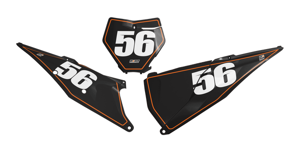 KTM Boarder Number Plate Background Decals - SX SXF XC XCF EXC EXCF Models | All Years