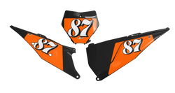 KTM Scribe Number Plate Background Decals - SX SXF XC XCF EXC EXCF Models | All Years