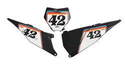 KTM Stack Number Plate Background Decals - SX SXF XC XCF EXC EXCF Models | All Years