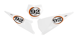 KTM Shear Number Plate Background Decals - SX SXF XC XCF EXC EXCF Models | All Years