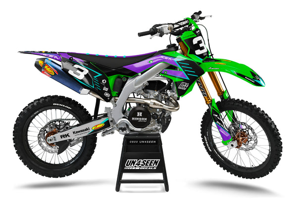 Kawasaki Match Purple Graphic Kit - KK KXF KDX KLX Models | All Years