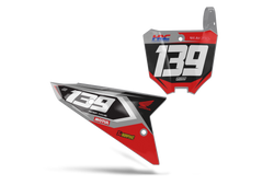 Honda Number Background Decals - Race
