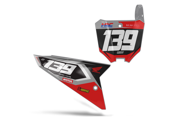 Honda Number Background Decals - Race
