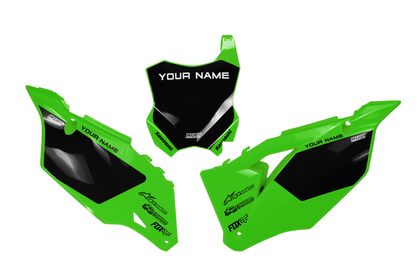 Kawasaki Rampt Number Plate Background Decals -  KK KXF KDX KLX Models | All Years