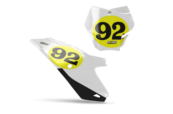 Gasgas Round Number Plate Background Decals -MC EC ES EX Models | All Years