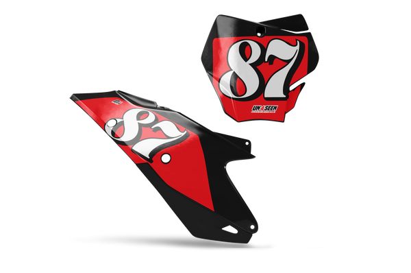 Gasgas Scribe Number Plate Background Decals -MC EC ES EX Models | All Years