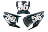 Husqvarna Number Background Decals - Boarder