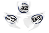 Husqvarna Number Background Decals - Shear