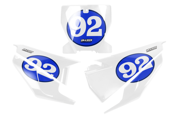 Husqvarna Round Number Plate Background Decals -  TC FC TE TX FE FS FX Models | All Years