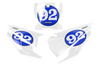 Husqvarna Number Background Decals - Round