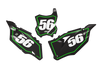 Kawasaki Number Background Decals - Boarder