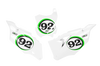 Kawasaki Number Background Decals - Shear