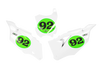 Kawasaki Number Background Decals - Round