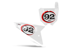 Honda Vshear Number Plate Background Decals - CRF CR XR Models | All Years