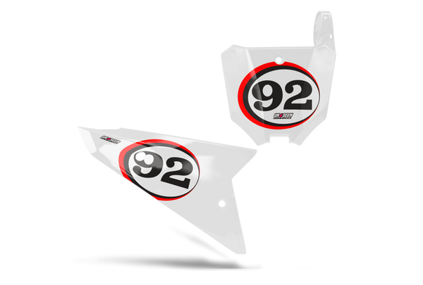 Honda Vshear Number Plate Background Decals - CRF CR XR Models | All Years