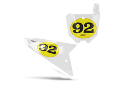 Honda Vintage R Number Plate Background Decals - CRF CR XR Models | All Years