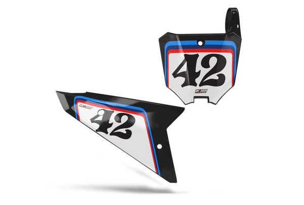 Honda Vintage Number Plate Background Decals - CRF CR XR Models | All Years