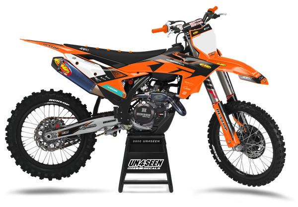 KTM Tee Orange Graphic Kit - SX SXF XC XCF EXC EXCF Models | All Years