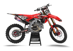 Honda Clipt Red Graphic Kit - CRF CR XR Models | All Years