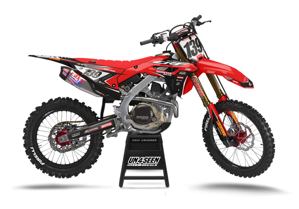 Honda Clipt Red Graphic Kit - CRF CR XR Models | All Years