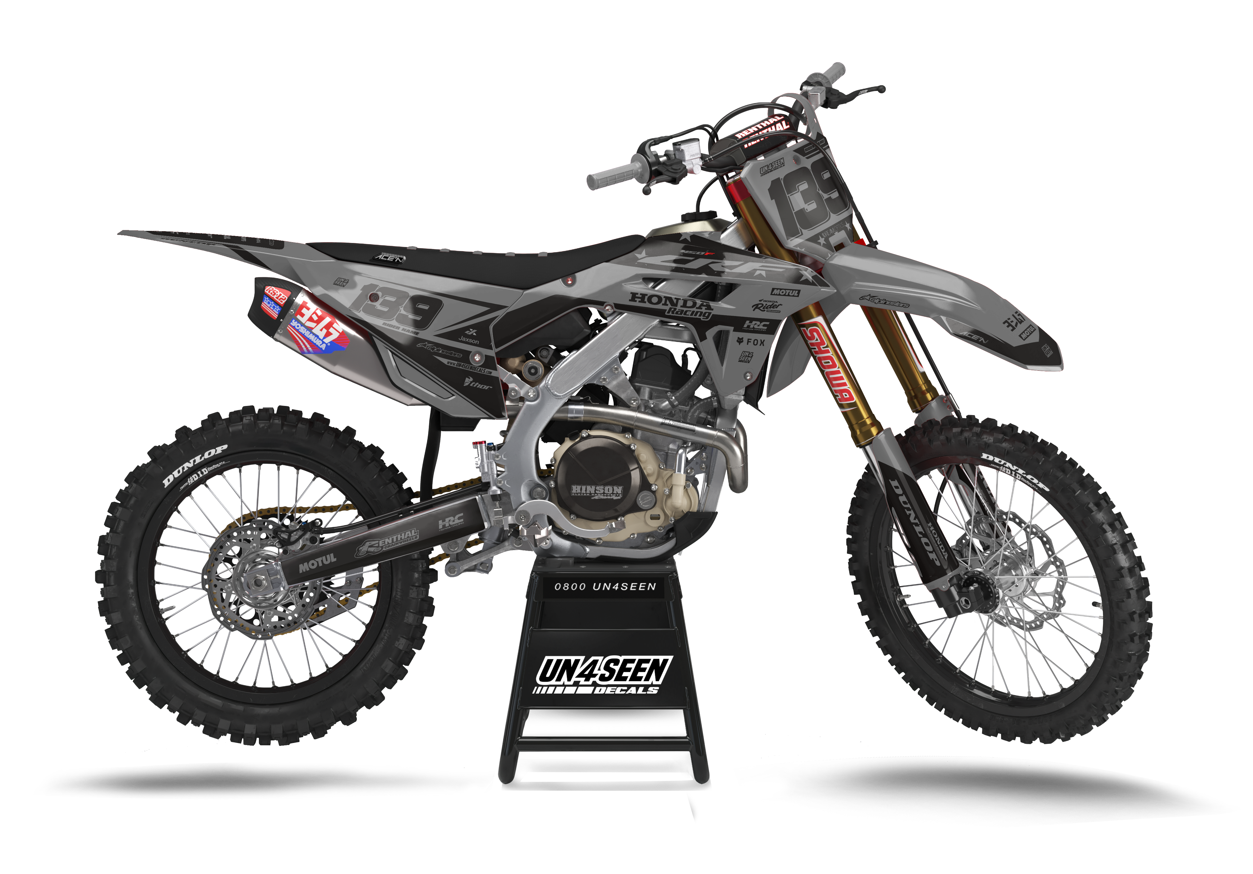 Modded Razor Graphics Honda Graphics Kit - Razor Grey New Zealand