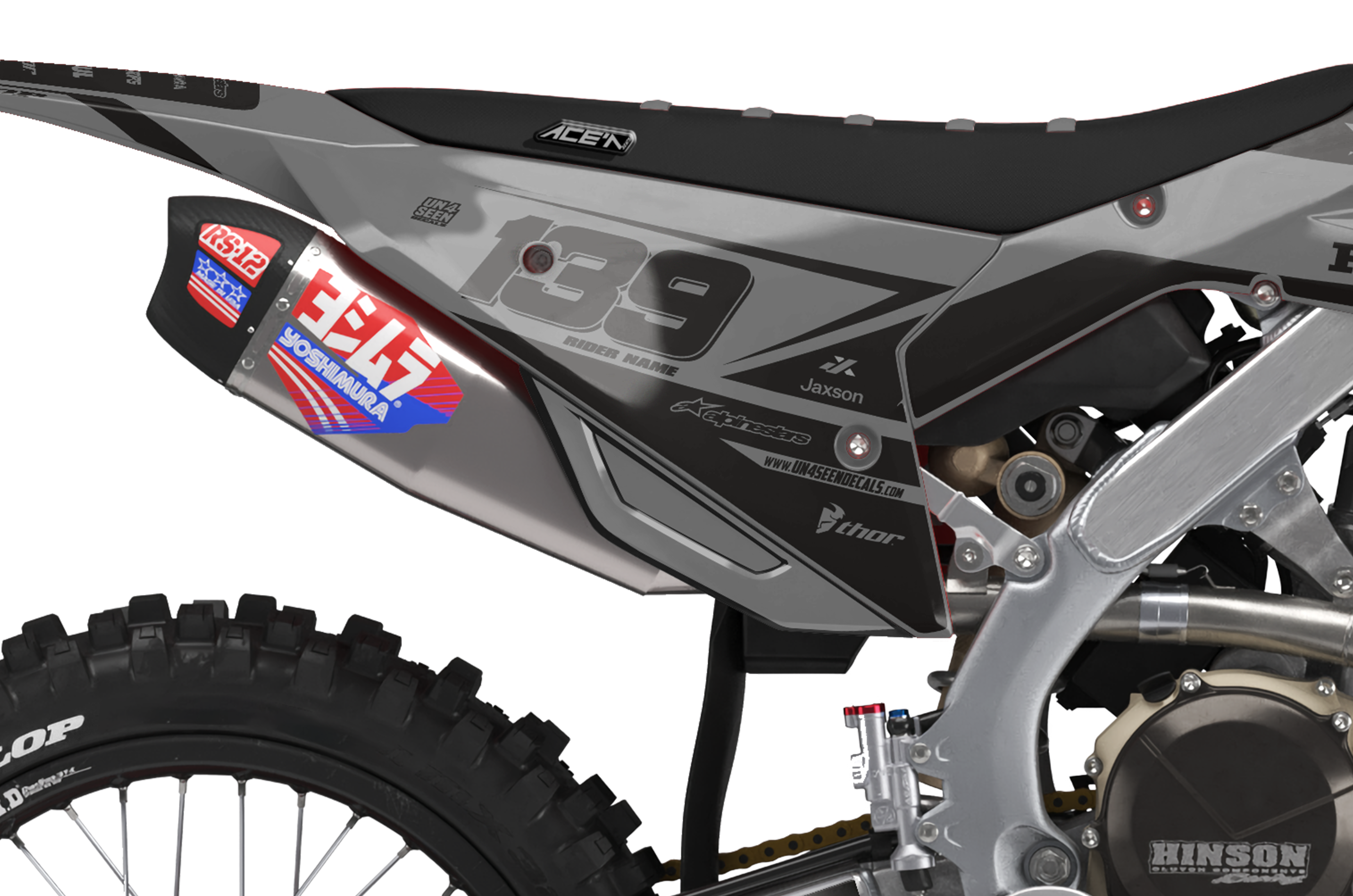 Modded Razor Graphics Honda Graphics Kit - Razor Grey New Zealand