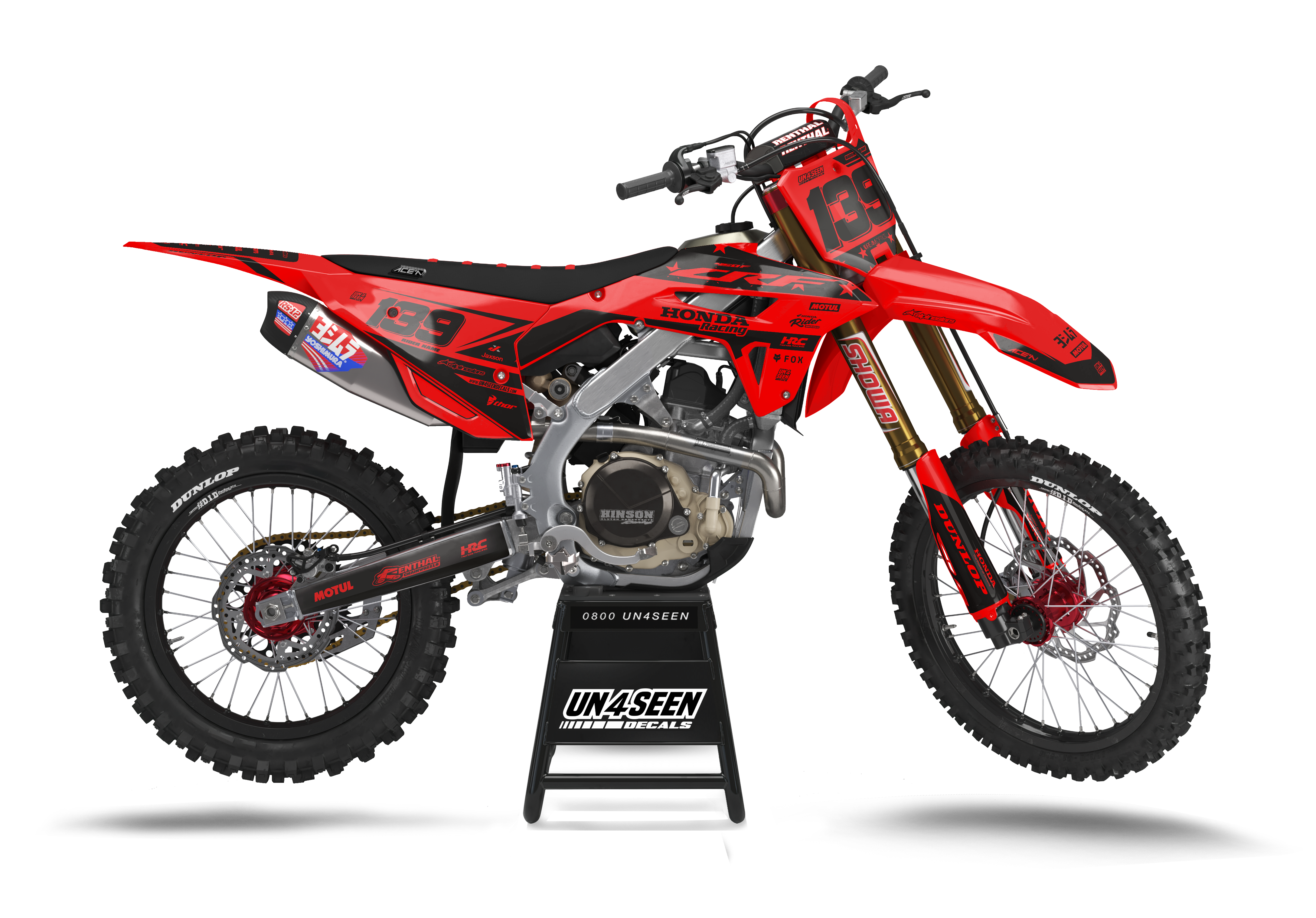 Moto Razer Red Honda Razor Red Graphic Kit - CRF CR XR Models | All Years New Zealand