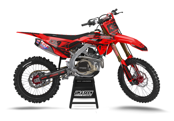 Honda Razor Red Graphic Kit - CRF CR XR Models | All Years