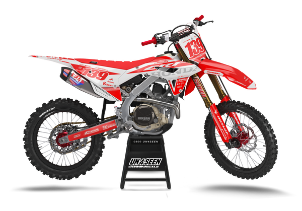 Honda Tipt Red Graphic Kit - CRF CR XR Models | All Years