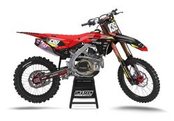 Honda Zebz Red Graphic Kit - CRF CR XR Models | All Years