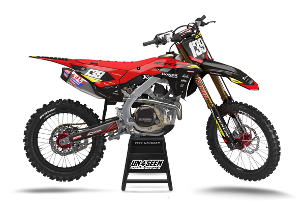 Honda Zebz Red Graphic Kit - CRF CR XR Models | All Years