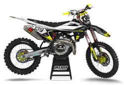 Gasgas Axe Yellow Graphic Kit - MC EC ES EX Models | All Years