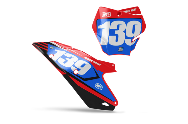 GASGAS Slight Number Plate Background Decals -MC EC ES EX Models | All Years