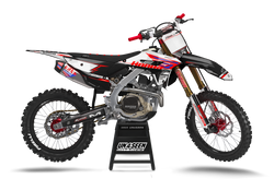 Honda Tune Black Red Graphic Kit - CRF CR XR Models | All Years