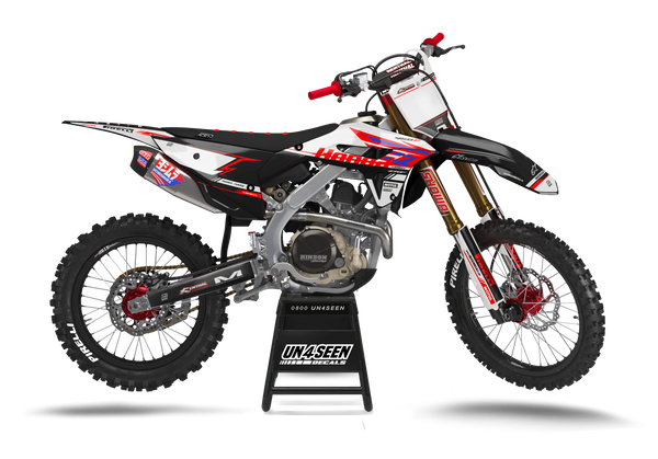Honda Tune Black Red Graphic Kit - CRF CR XR Models | All Years